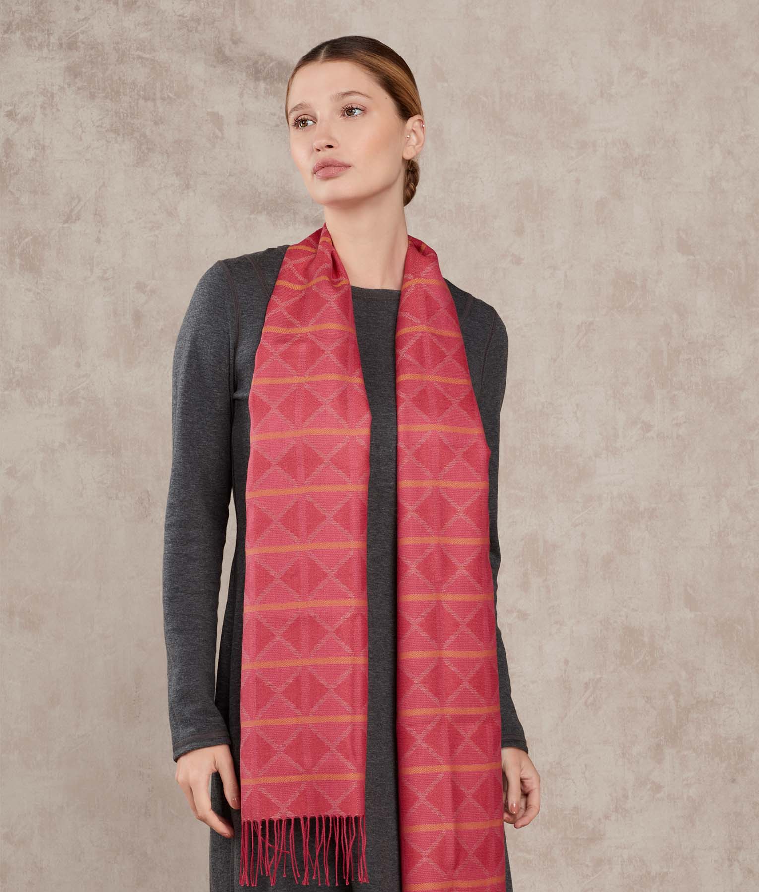 Cross Out Jacquard Scarf