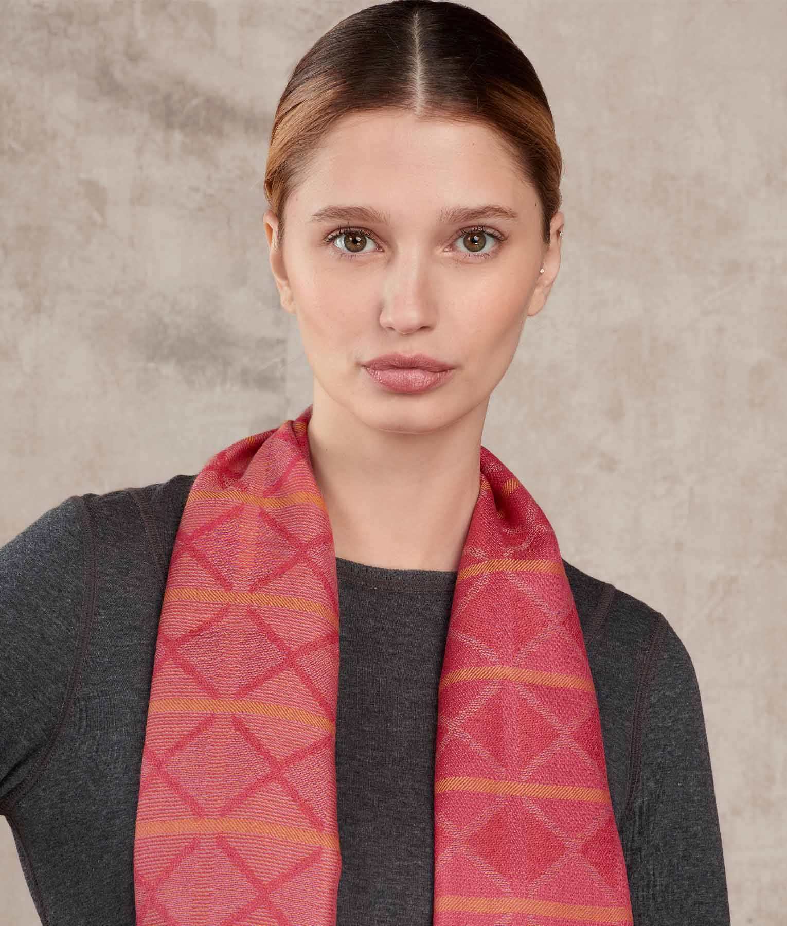 Cross Out Jacquard Scarf