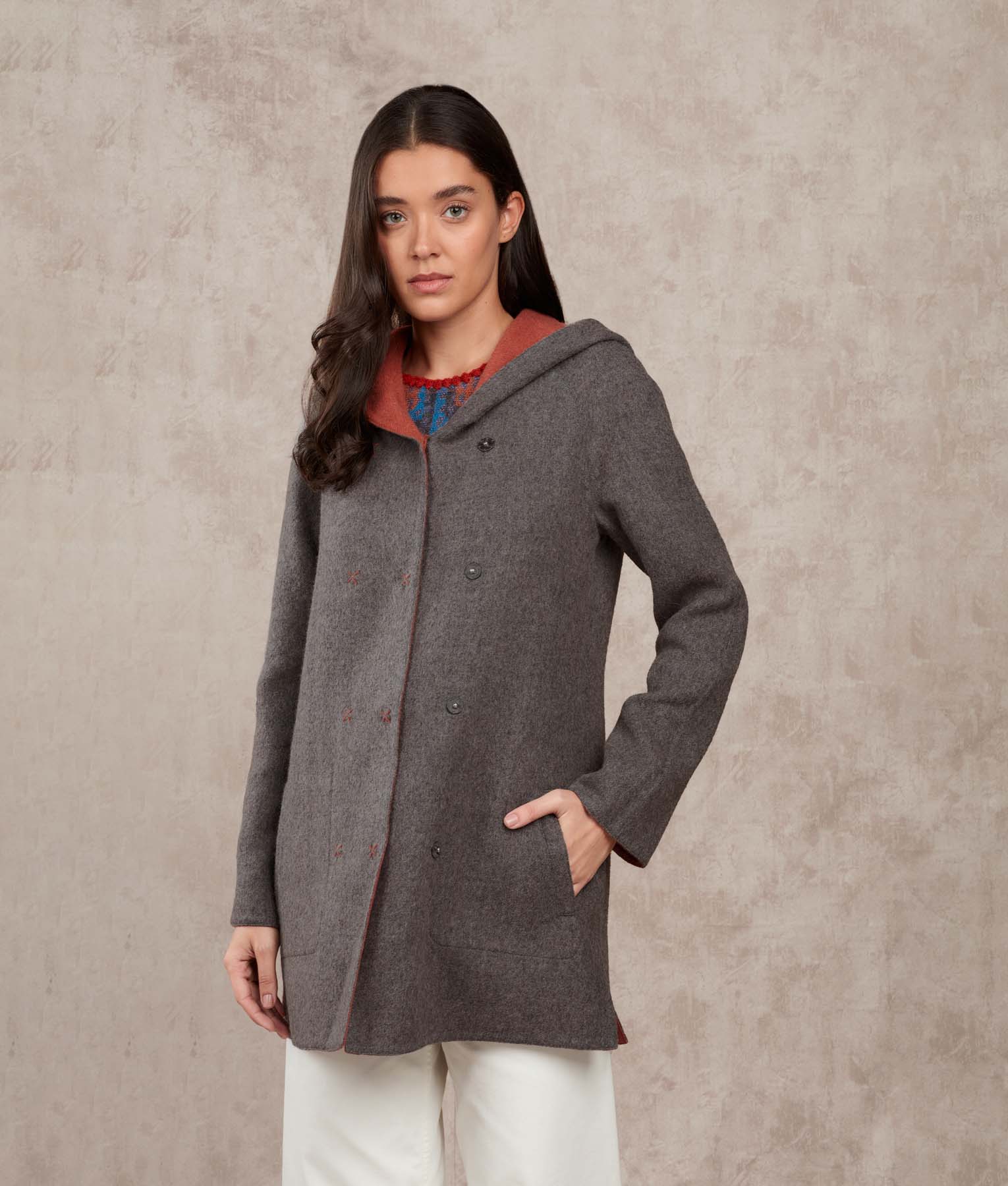 Reversible Hooded Coat