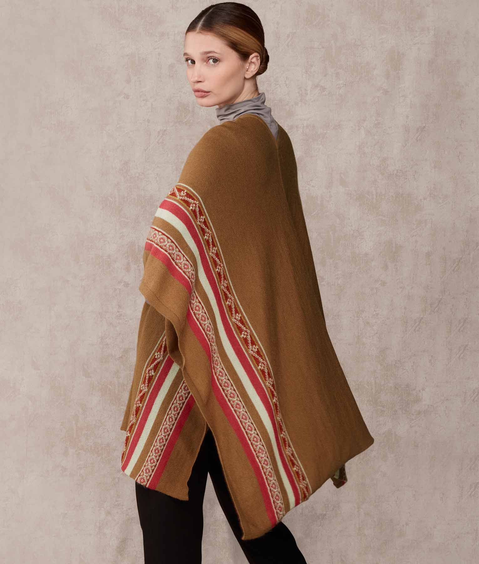 Poncho Rider With Fringe Details