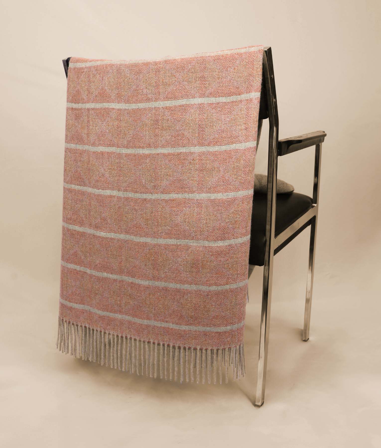 Cross Out Jacquard Throw Baby Alpaca