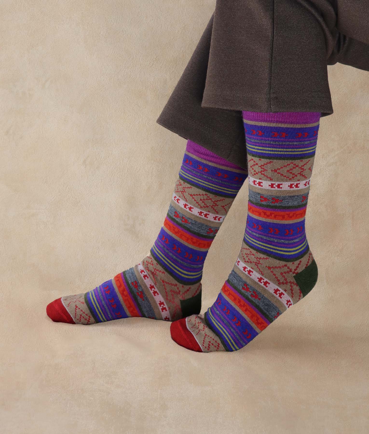 Multi Jacquard Ladies Socks